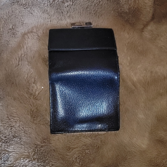Gucci G Squared Logo Black Pebbled Leather Silver Clasp French Compact Wallet - Picture 13 of 16